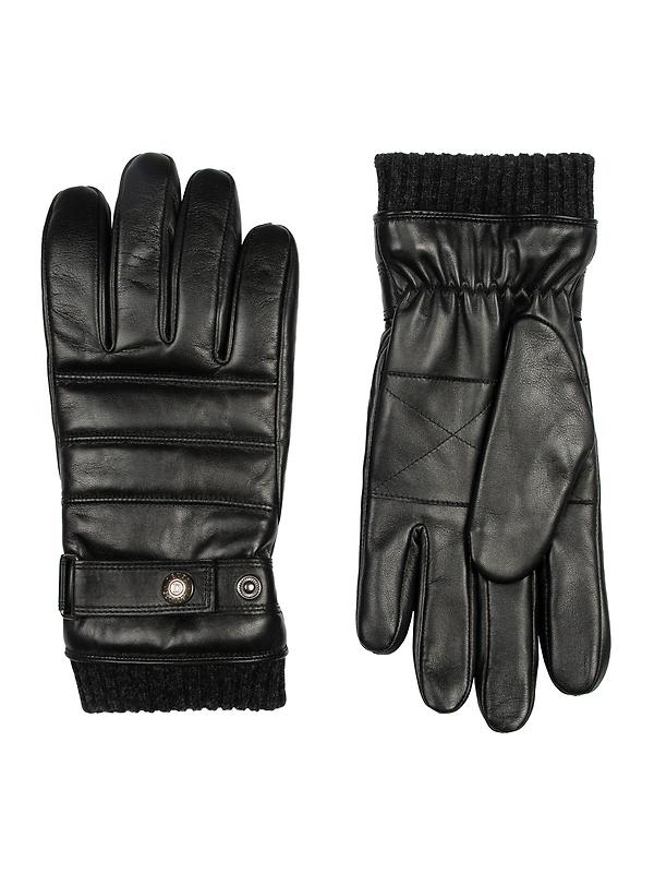 Dents Men's Skipton Water-Resistant Faux Fur-Lined Leather Gloves - Black Image 2