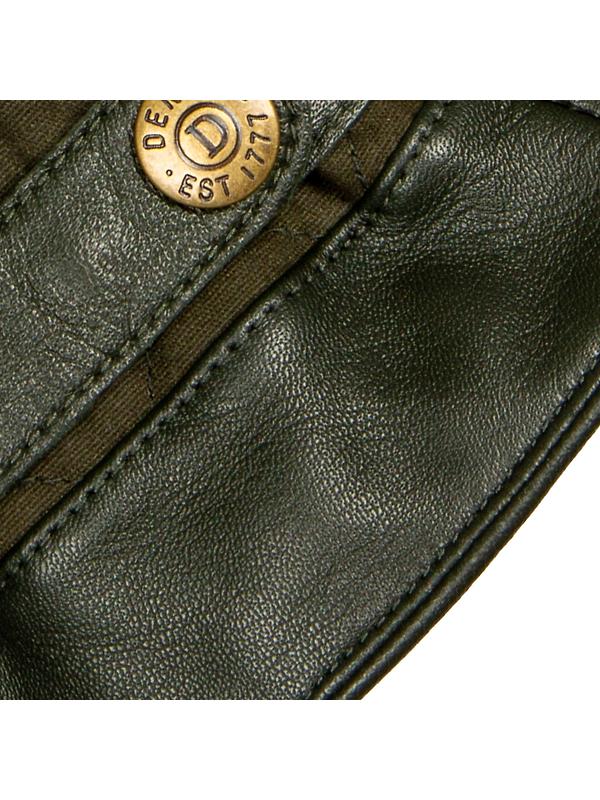 Dents Men's Bruton Touchscreen Water-Resistant Fleece-Lined Leather Gloves - Olive Image 12
