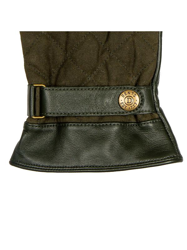 Dents Men's Bruton Touchscreen Water-Resistant Fleece-Lined Leather Gloves - Olive Image 6