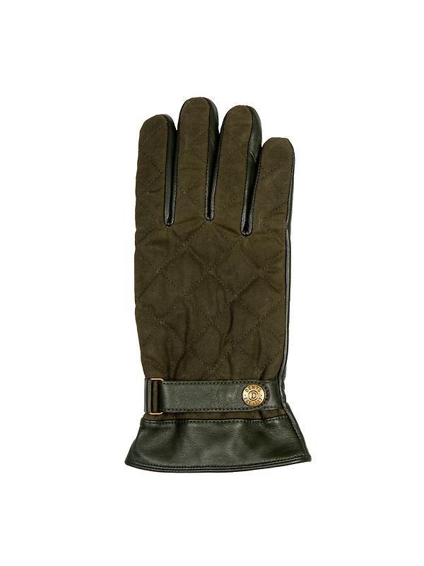 Dents Men's Bruton Touchscreen Water-Resistant Fleece-Lined Leather Gloves - Olive Image 5