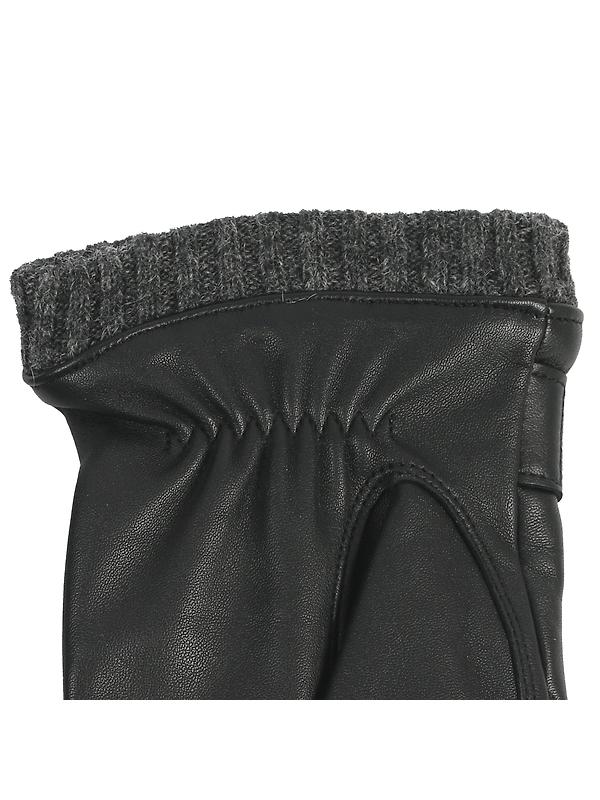 Dents Men’s Sherborne Touchscreen Wool Blend-Lined Leather Gloves - Black/Grey Image 8