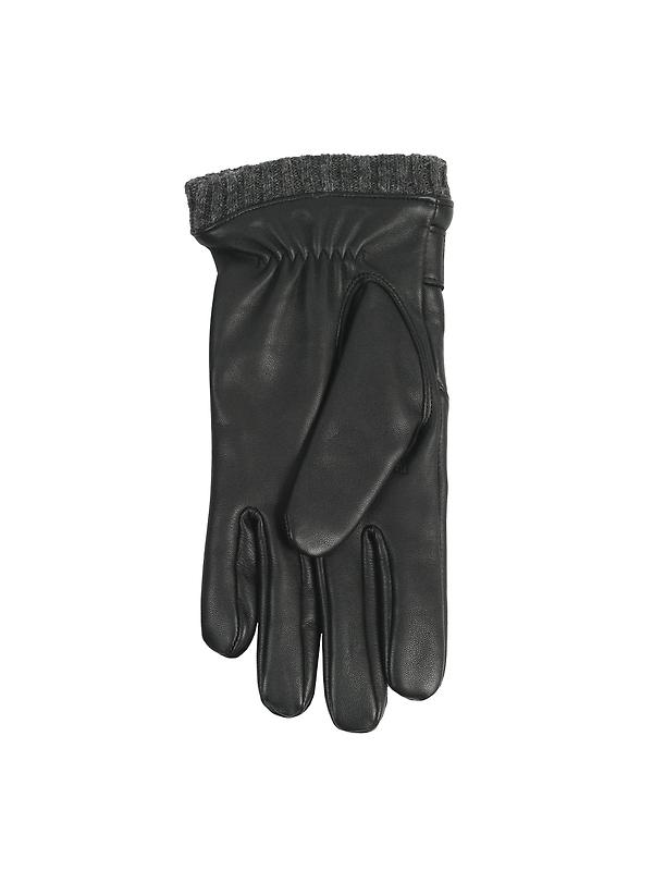 Dents Men’s Sherborne Touchscreen Wool Blend-Lined Leather Gloves - Black/Grey Image 7