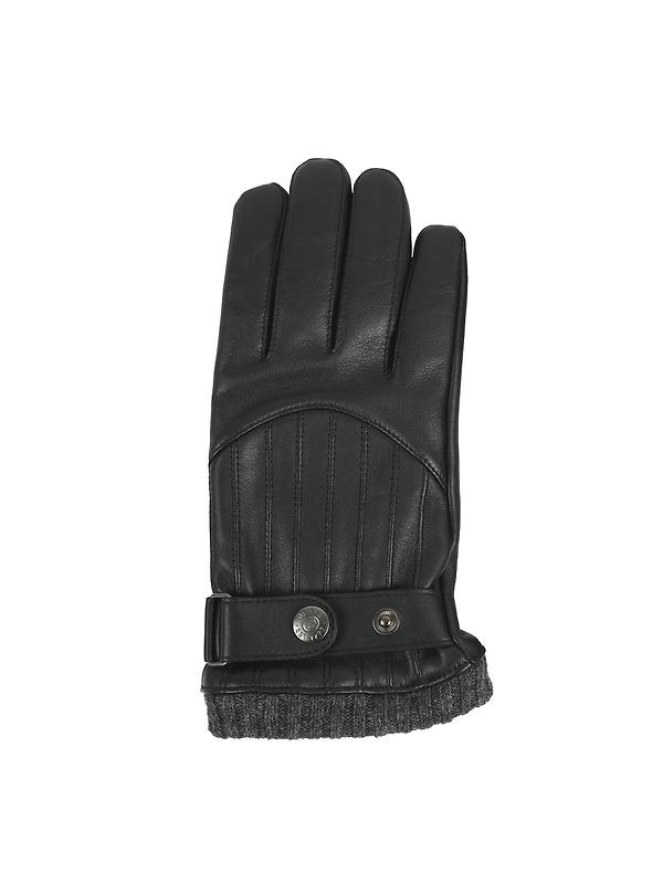 Dents Men’s Sherborne Touchscreen Wool Blend-Lined Leather Gloves - Black/Grey Image 5