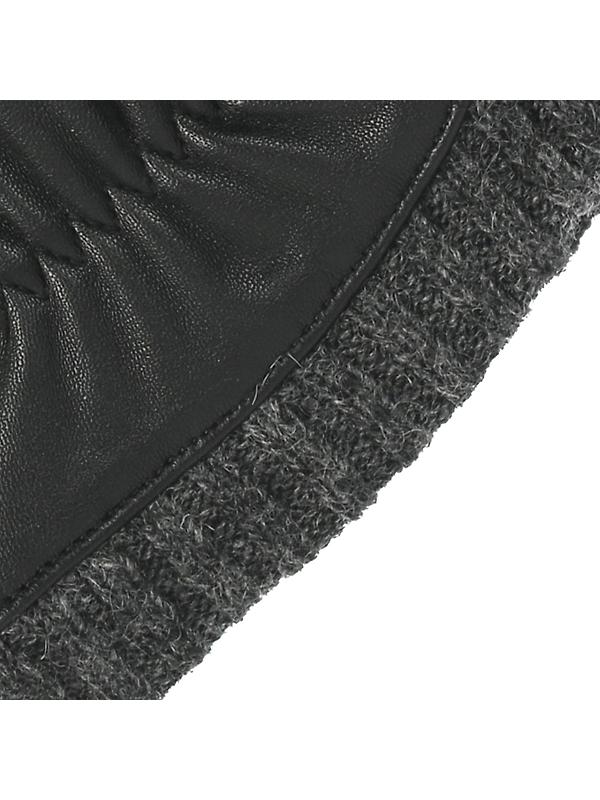 Dents Men’s Sherborne Touchscreen Wool Blend-Lined Leather Gloves - Black/Grey Image 12
