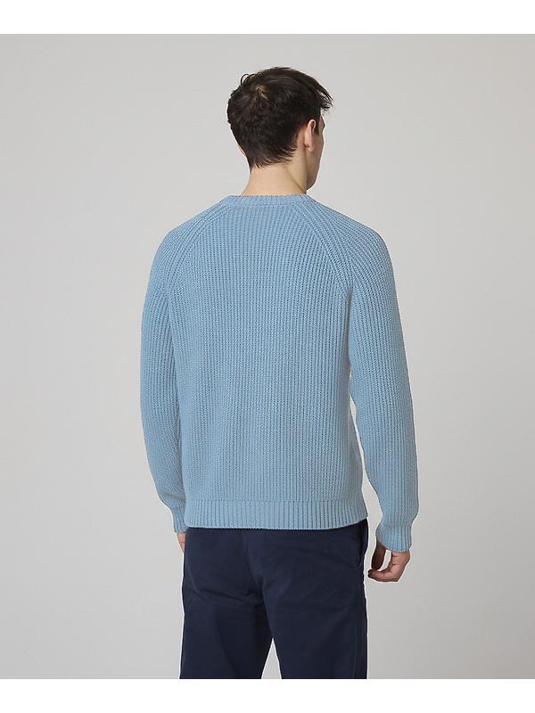Peregrine Men's Harry Cotton Jumper - Ocean Image 4