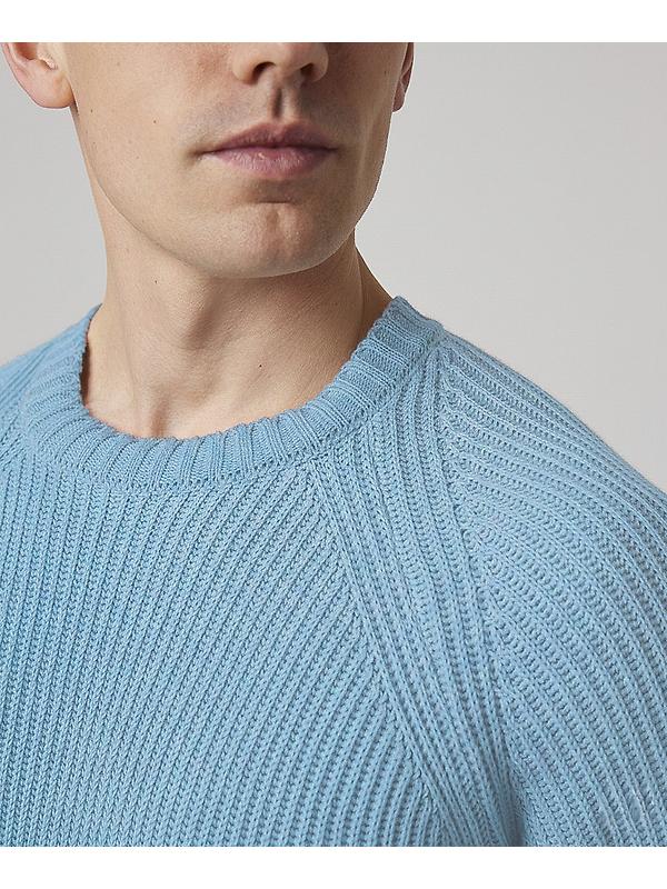 Peregrine Men's Harry Cotton Jumper - Ocean Image 5