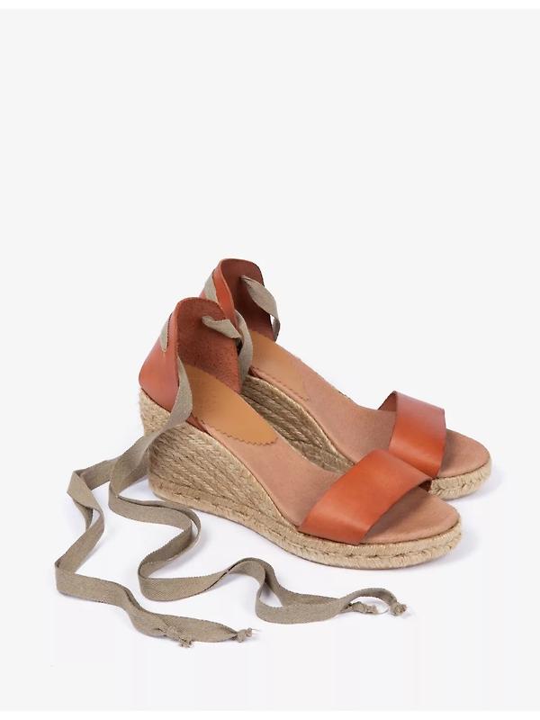 Penelope Chilvers Women's Brook Leather Espadrilles - Tan Image 3