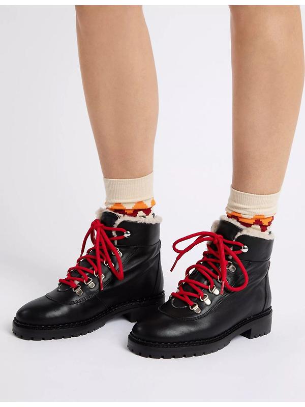 Penelope Chilvers Women's Cortina Leather/Shearling Boot - Black Image 5