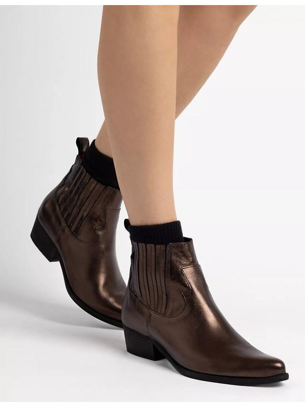 Penelope Chilvers Women's Frontier Metallic Leather Boot - Walnut Image 6