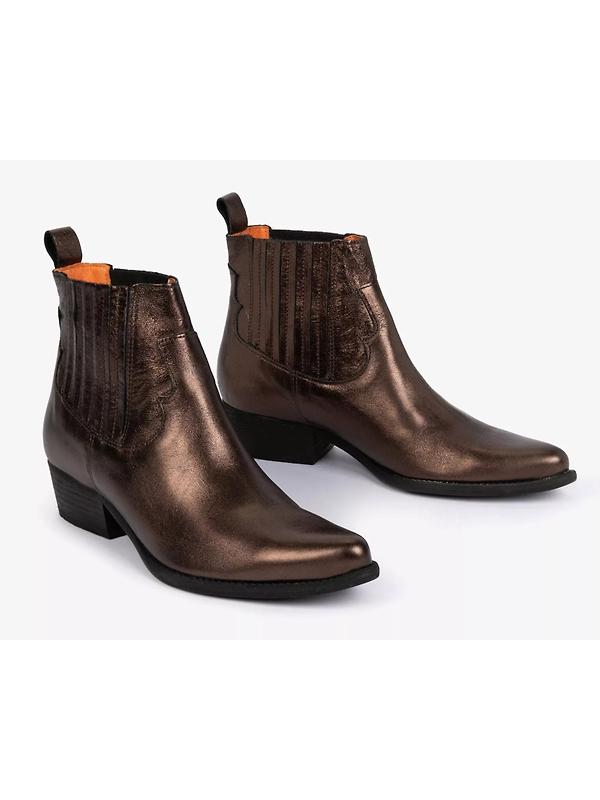 Penelope Chilvers Women's Frontier Metallic Leather Boot - Walnut Image 2