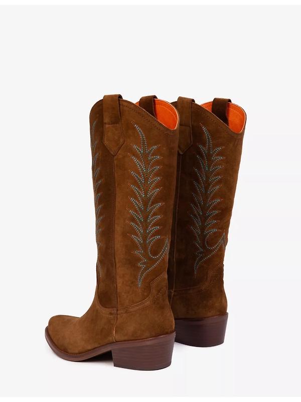 Penelope Chilvers Women's Goldie Embroidered Cowboy Boots - Peat Image 5
