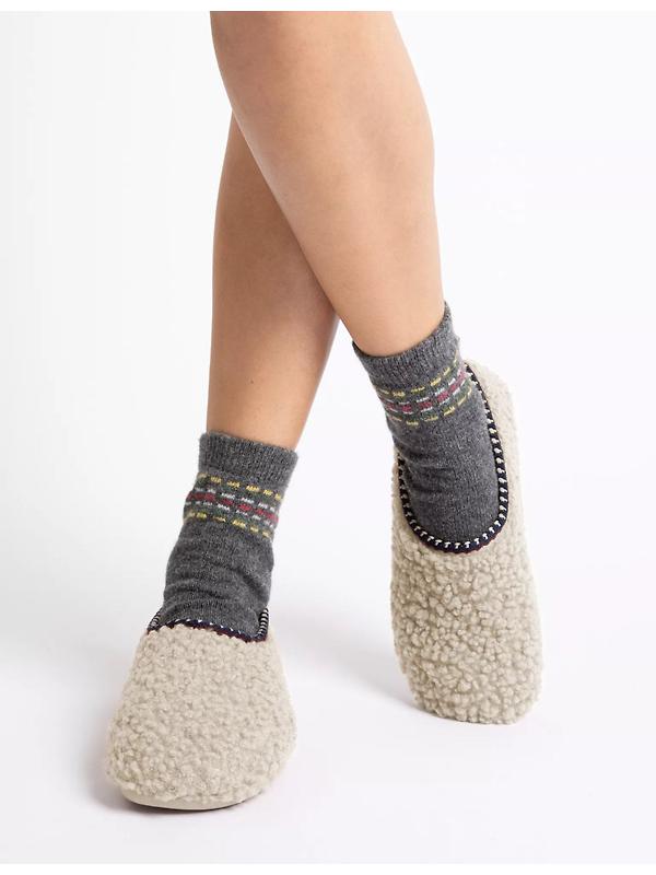 Penelope Chilvers Women's Peaseblossom Fleece Slipper - Milk Image 5