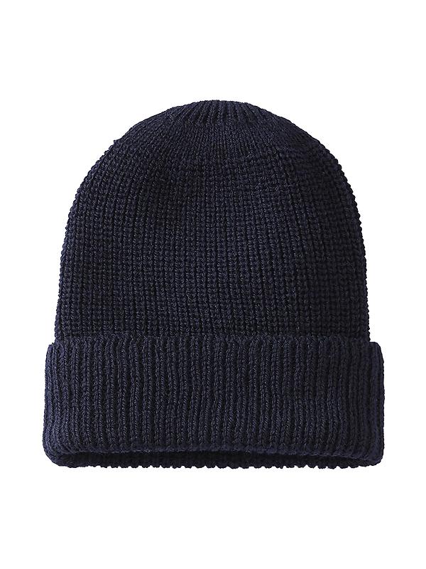 Peregrine Porter Ribbed Beanie - Navy Image 1