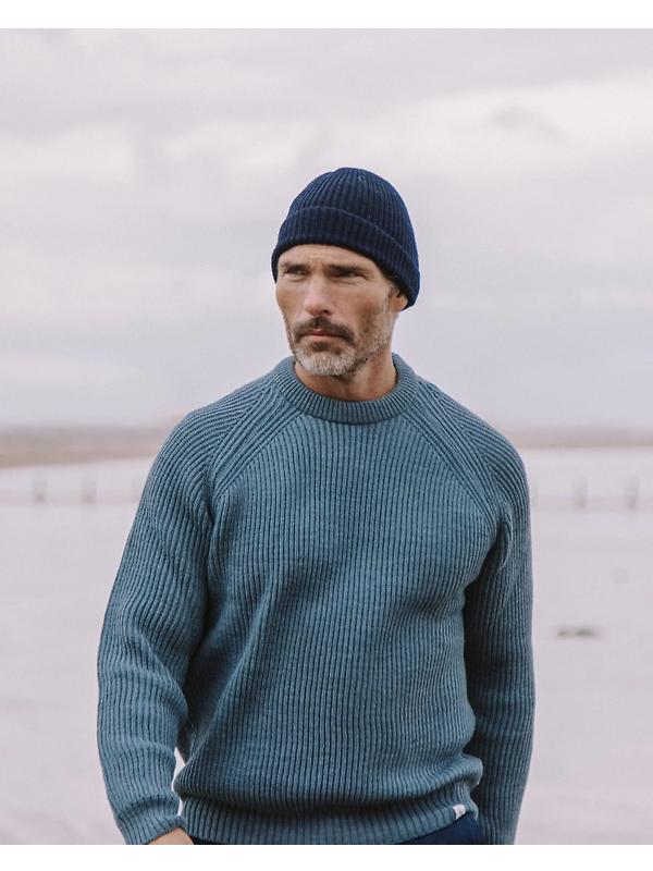 Peregrine Porter Ribbed Beanie - Navy Image 6