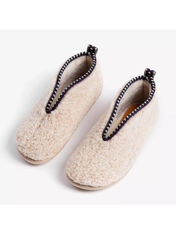 Penelope Chilvers Women's Puck Fleece Slipper - Ivory Image 3