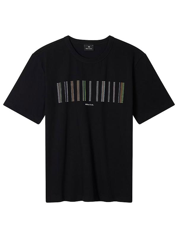 PS By Paul Smith Men's Stitch Stripe Print T-Shirt - Black Image 9