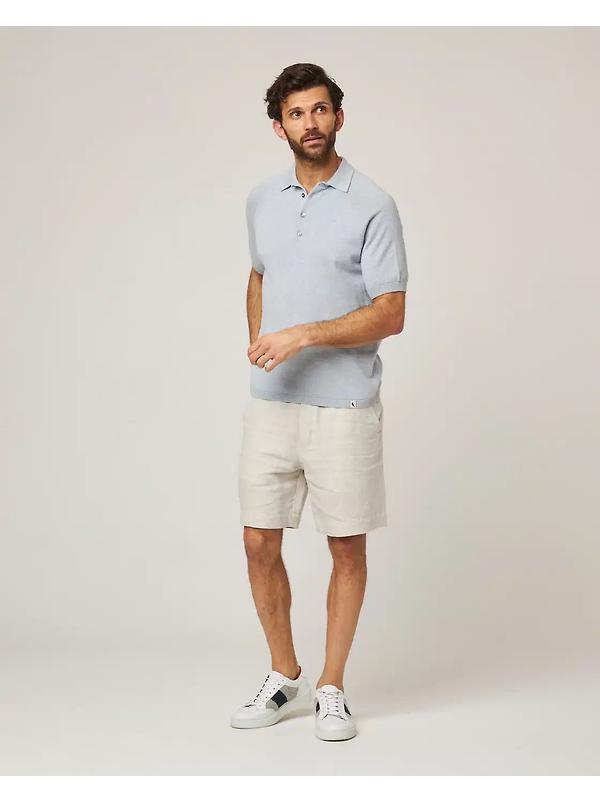 Peregrine Men's Jones Made In England Cotton Polo Shirt 2.0 - Washed Denim Image 7