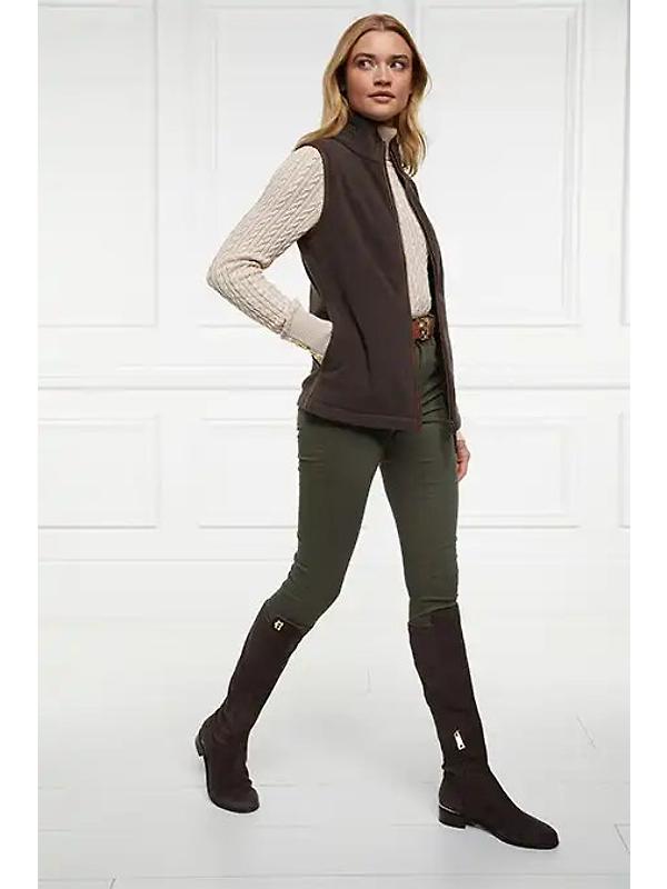 Holland Cooper Women's Country Fleece Gilet - Chocolate Image 6