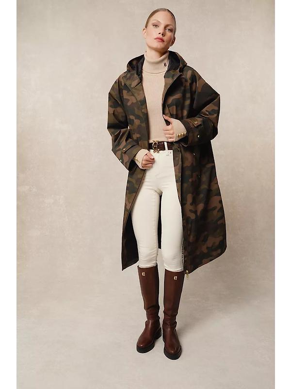 Holland Cooper Women's One-Size Lightweight Waterproof Coat - Camo Image 5