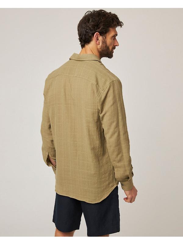Peregrine Men's Made In England Resort Shirt - Moss Image 6