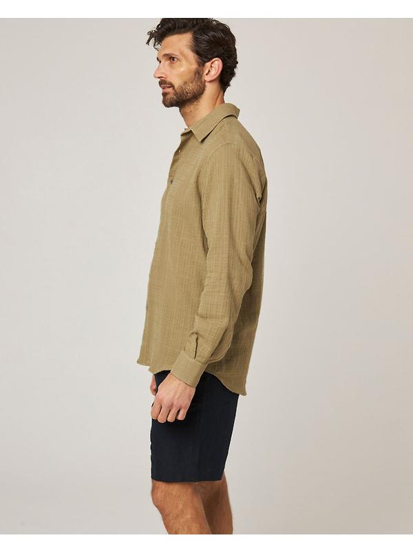 Peregrine Men's Made In England Resort Shirt - Moss Image 4