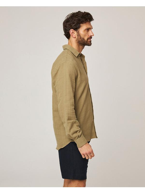 Peregrine Men's Made In England Resort Shirt - Moss Image 5