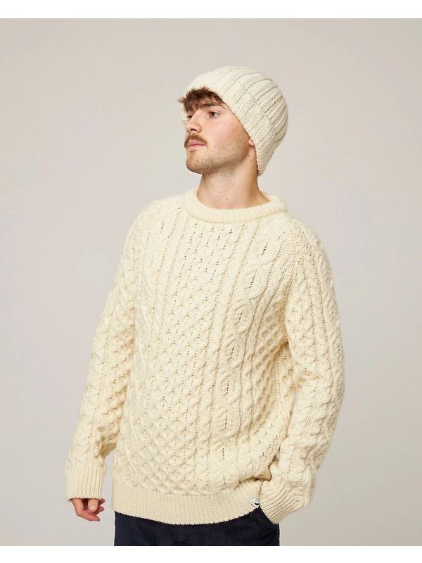 Peregrine Milliner Ribbed Beanie - Ecru Image 3