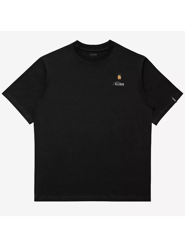 Elliker Unisex Rill Bug Print Short Sleeve T-Shirt - Black Image 3