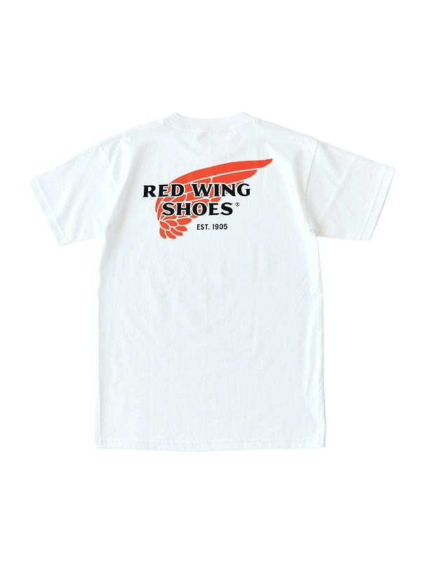 Red Wing Classic Logo Cotton T-Shirt - White - Style 97610 Image 2