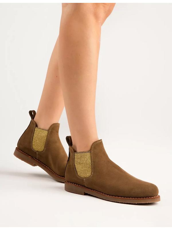 Penelope Chilvers Women's Safari Suede Boots - Truffle/Gold Image 2