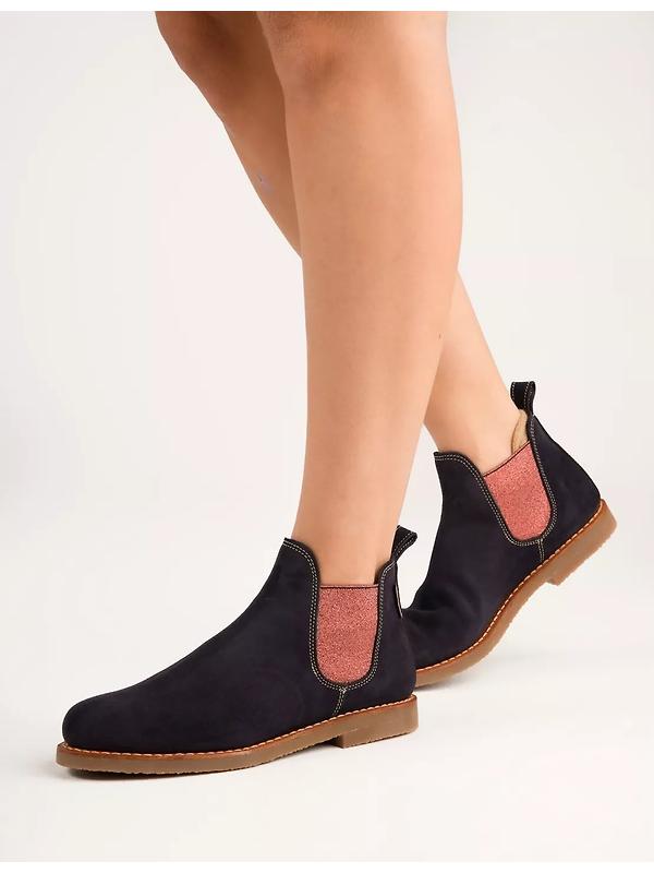 Penelope Chilvers Women's Safari Suede Boots - Navy/Cinnamon Image 2