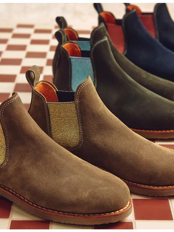 Penelope Chilvers Women's Safari Suede Boots - Truffle/Gold Image 7