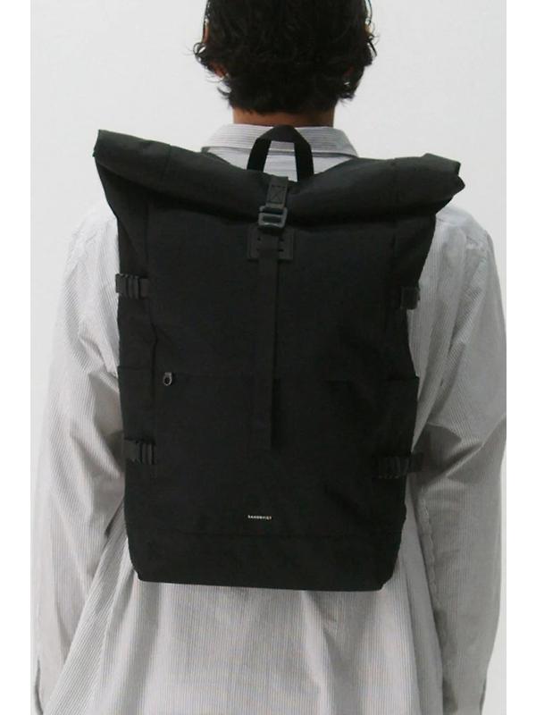 Sandqvist Icon Rolltop Backpack L - 26L - Black Image 10
