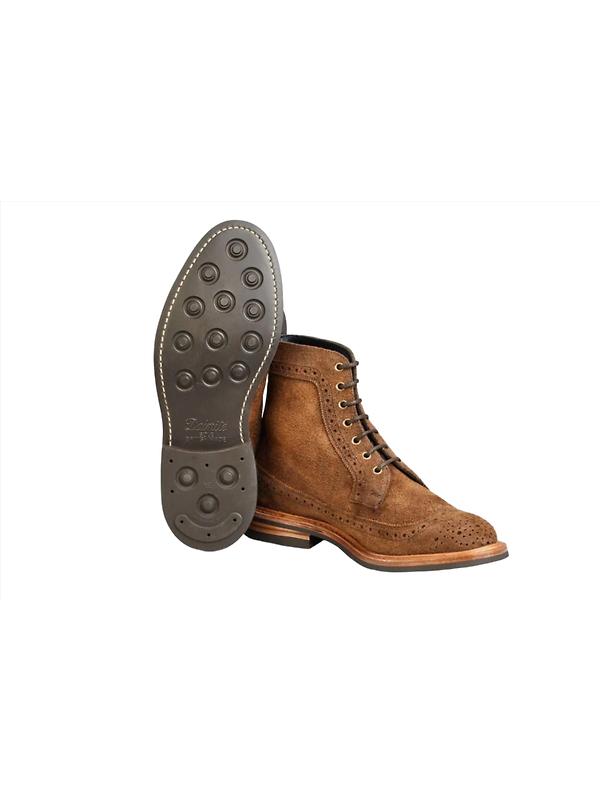 Tricker’s Simon Longwing Brogue Boot – Snuff Repello Suede Image 5