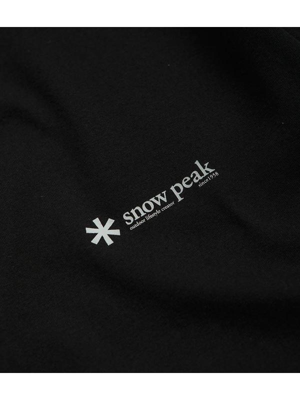 Snow Peak Onepoint Logo Long Sleeve T-Shirt - Black Image 7