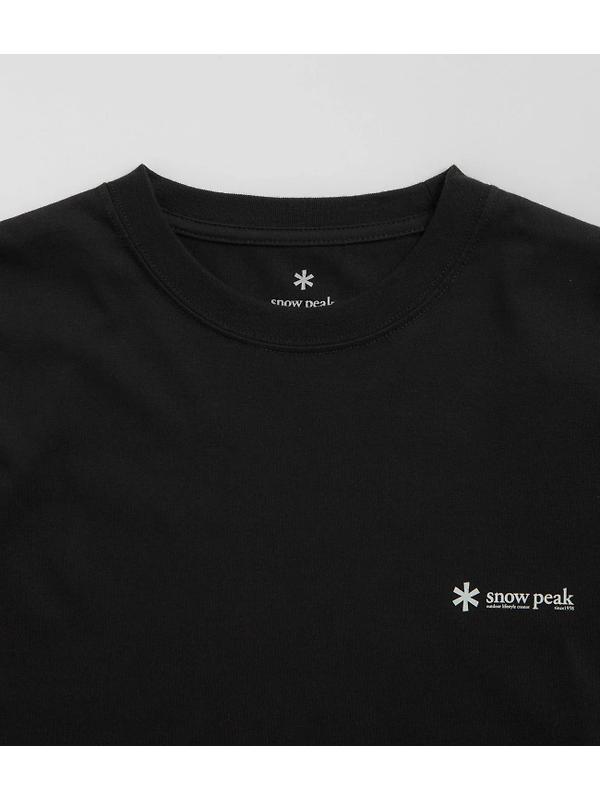 Snow Peak Onepoint Logo Long Sleeve T-Shirt - Black Image 6