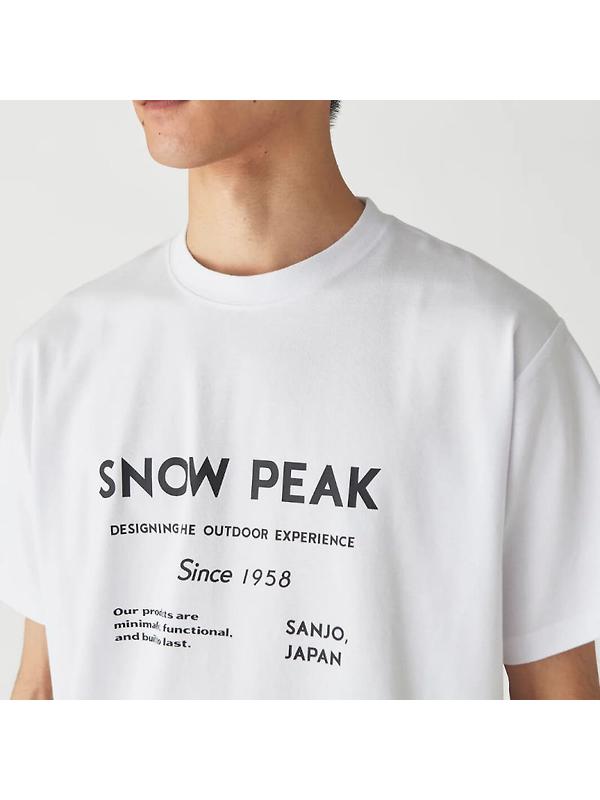 Snow Peak Typography T-Shirt - White Image 3