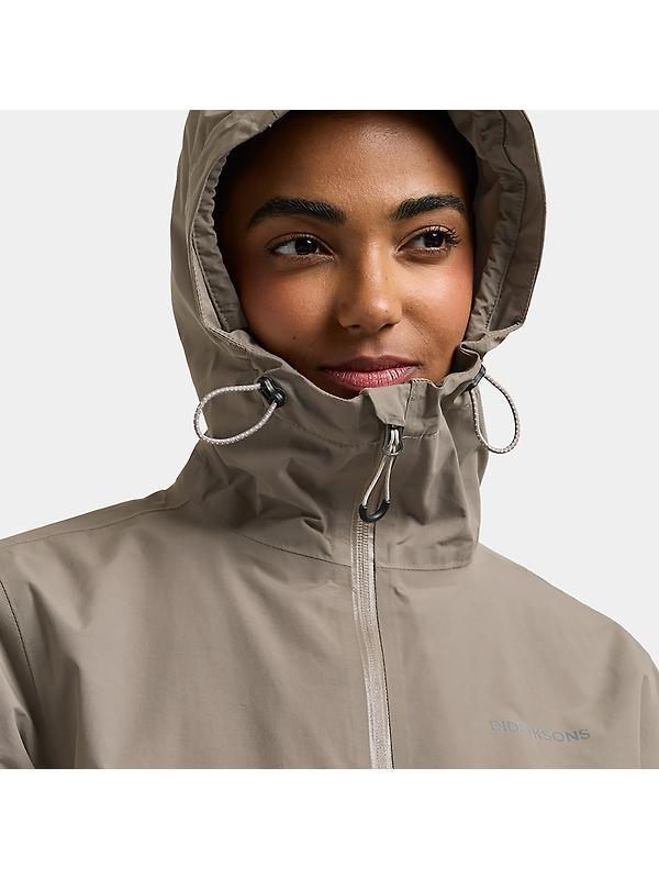 Didriksons Women's Varja Waterproof Jacket - Ash Brown Image 8