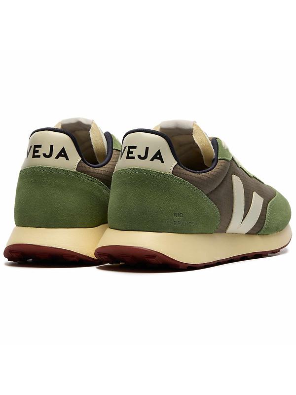 VEJA Men's Rio Branco II Ripstop Retro-Running Trainers - Kaki Pierre Image 4