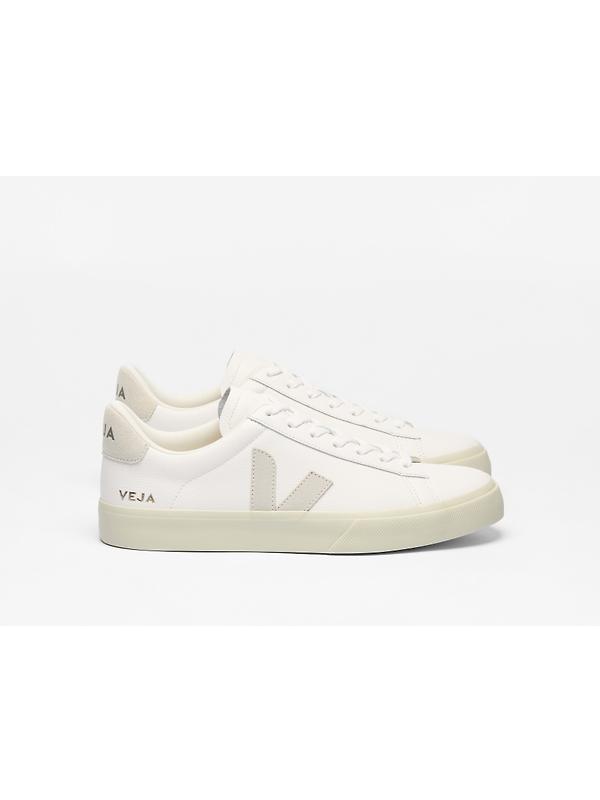 VEJA Women's Campo Leather Sneaker - White Natural Image 2