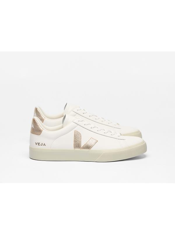 VEJA Women's Campo Leather Sneaker - White Platine Image 2