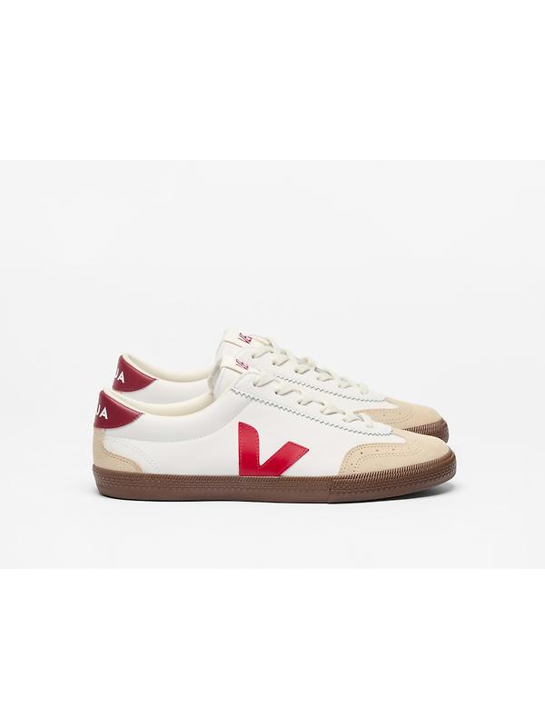 VEJA Women's Volley Leather Sneaker - White Pekin Bark Image 2