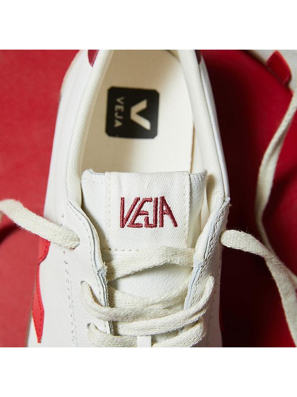 VEJA Women's Volley Leather Sneaker - White Pekin Bark Image 8