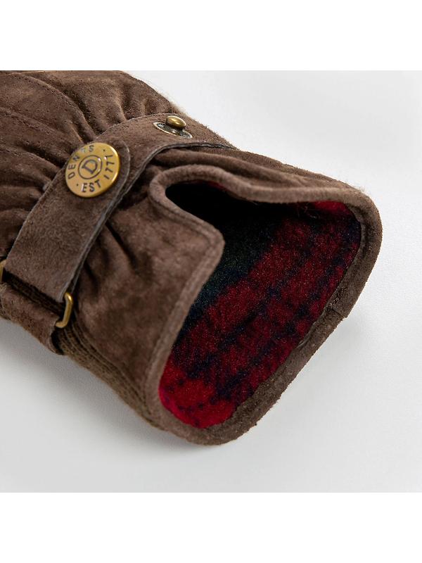 Dents Women's Laura Three-Point Fleece-Lined Suede Gloves - Mocca Image 7