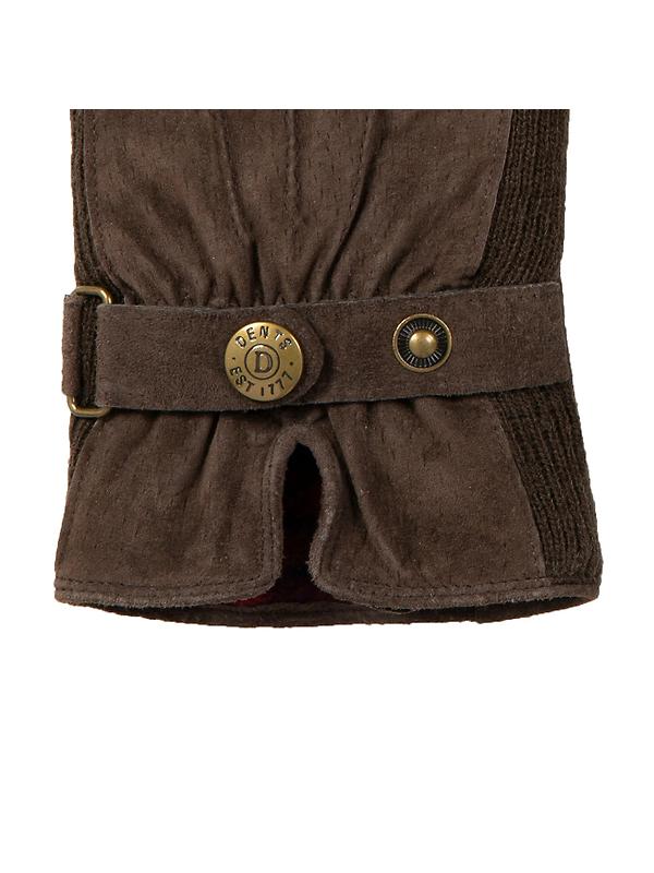 Dents Women's Laura Three-Point Fleece-Lined Suede Gloves - Mocca Image 8