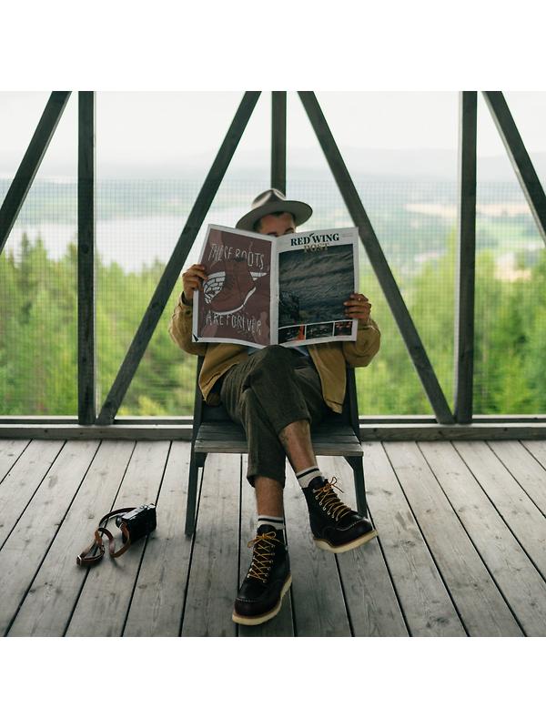 Red Wing Classic Moc Toe 6" Boot Excalibur Leather - Black Cherry - Style 8847 Image 10