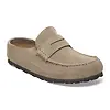 Birkenstock Naples Wrapped Suede Leather Regular Clogs - Taupe Colour thumbnail
