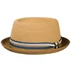 Stetson Licano Toyo Pork Pie Straw Hat - Brown Colour thumbnail