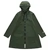 Stutterheim Women's Mosebacke Lightweight Patch Raincoat - Matte Green Colour thumbnail