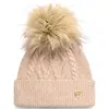 Holland Cooper Sloane Cable Bobble Hat - Taupe Marl Colour thumbnail